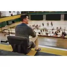 Portable Reclining Stadium Seat with Cushion and Back Support for Folding Bleacher Chairs