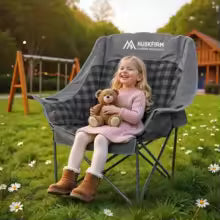 Extra-Large Heated Camp Chair for Adults – 3-Level Adjustable Heat, Fully Thick Padded Comfort, Oversized Outdoor Seating for Ca