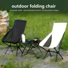 Foldable Chair Set Lightweight Folding Chair Ultralight Backpacking Moon Chairs for Garden Picnic Beach Fishing Sports