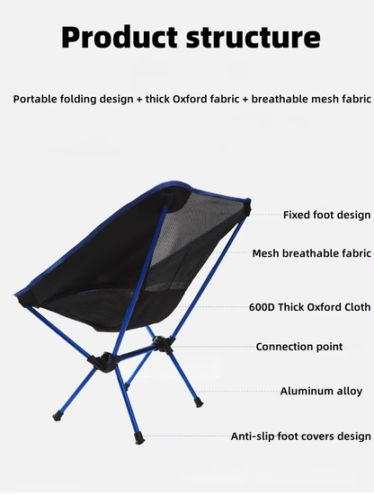 Portable lightweight folding chair